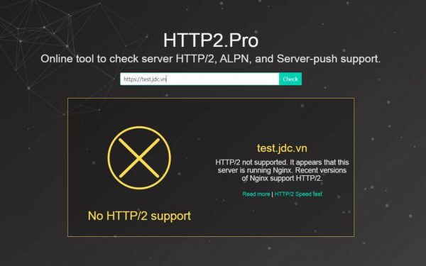 No HTTP/2 support
