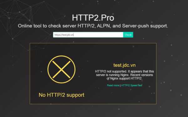No HTTP/2 support